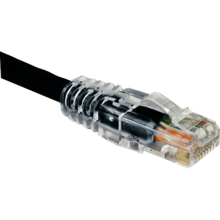 Weltron 7Ft Cat 7E Black Rj47 Snagless Network Patch Cable - 7 Ft Rj47 M/M 90-C5ECB-BK-007